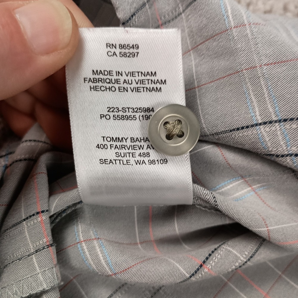 Tommy Bahama XL Island Zone Colorful Plaid Mens Short Sleeve Shirt - Picture 10 of 12